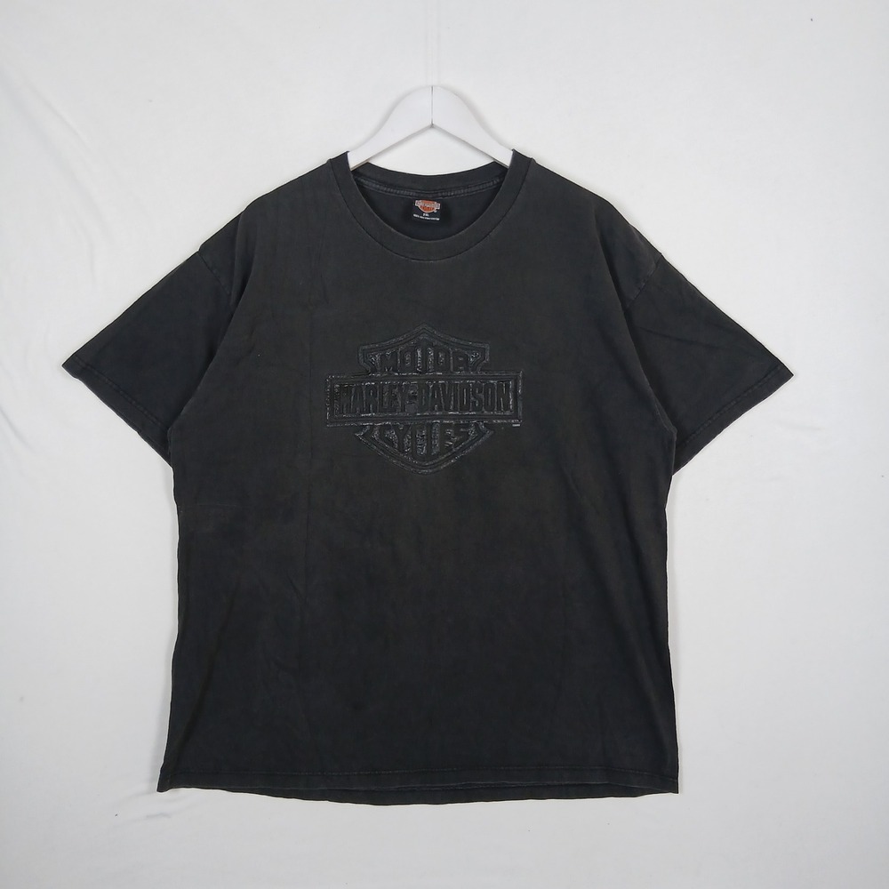 Harley-Davidson Numero Uno Milano Italia T-Shirt Mens 2XL Black Embroidered Logo
